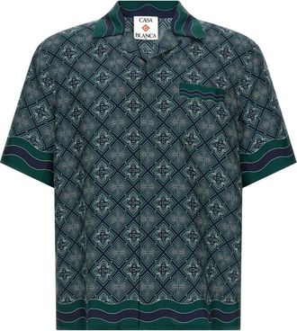 Casablanca Green Relaxed Geometric Shirt