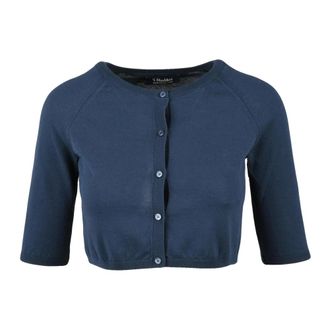 Max Mara Cardigans, female, Blue, Size: XS Tay Rebecchina Corta Cardigan