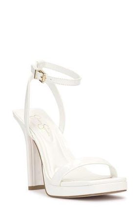Jessica Simpson Adonia Ankle Strap Platform Sandal in Bright White at Nordstrom Rack, Size 10