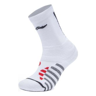 Li-Ning CBA Mid Cut Socks White AWLT021-2