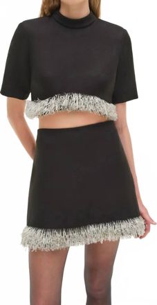 SIMKHAI Jalen Cropped Top In Black