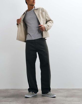 Carhartt Work in Progress Landon - Pantaloni ampi affusolati color antracite-Grigio