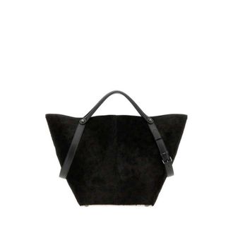 Maison Margiela Printed Calf Hair Dress-Age Shopping Bag Blackleopardblack Borse A Mano