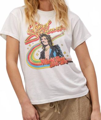 Daydreamer Rod Stewart Rainbow Tour Tee In White