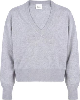 8pm Jersey de cuello pico - Knitwear - Mujer - Gris - XS