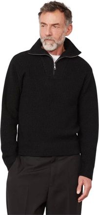 Officine G&eacute;n&eacute;rale Merino wollen trui - Heren - Sweatshirts & Hoodies - Zwart - Maat: M Wol