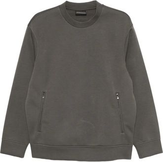Emporio Armani Sweater met ritszak - Grijs