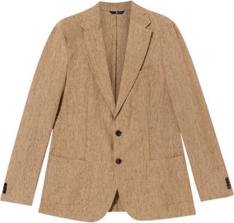 Brooks Brothers Blazer monopetto in lino - Marrone