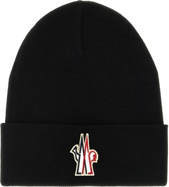 Moncler Black Logo Beanie Cap