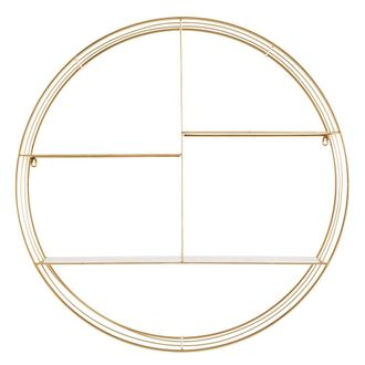 Maisons du monde Estanter&iacute;a de pared redonda de metal dorado
