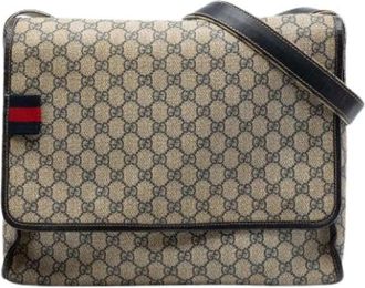 Gucci Pre-owned Vintage Crossbody Bag - Dames - Vintage Schoudertas - Beige - ONE Size - Leer - Vintage