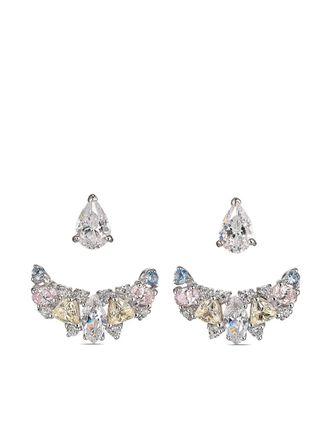 Anabela Chan Orecchini Twinkle Ear-Jacket in oro bianco 18kt - Argento