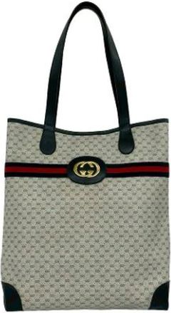 Gucci Pre-owned Tote Bags, female, Gray, Size: ONE SIZE Pre-owned Vintage Tote