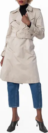 Burberry Mid-Length Belted Trench Coat, Brand Size 12 ( US Size 10 )