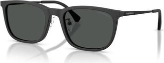 Emporio Armani Zonnebril met vierkant montuur - Heren - Zonnebrillen - Zwart - 56 MM - Accessoires