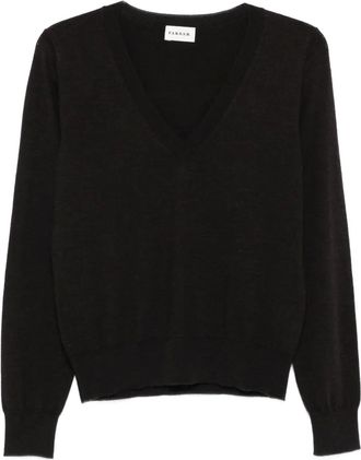 P.A.R.O.S.H. Maglione a maniche lunghe con scollo a V - Marrone