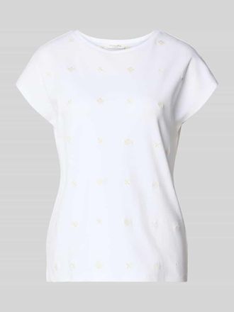 Christian Berg T-Shirt mit Rundhalsausschnitt und Stitchings in Weiss, Gr&ouml;&szlig;e XXL