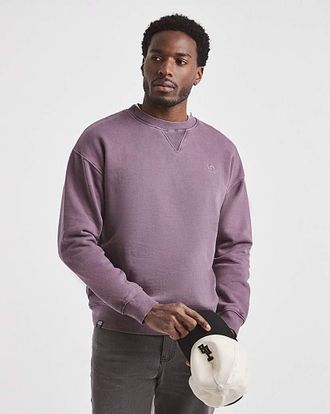Jacamo Union Crew Neck Sweatshirt - Plum