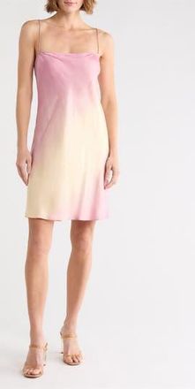 Good American Ombr&eacute; Satin Minidress in Sunset Gradient004 at Nordstrom Rack, Size X-Small