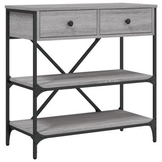 vidaXL Vidaxl - Mesa Consola Madera De Ingenier&iacute;a Gris Sonoma 75x34,5x75 Cm