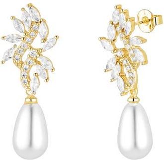 Untamed Petals Regency Crystal Drop Earrings in Gold at Nordstrom
