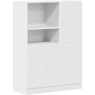 vidaXL Mueble De Cocina 2 Piezas Madera Contrachapada Blanca Vidaxl