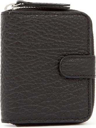 Maison Margiela four-stitch leather wallet - men - Leather/Viscose - One Size - Black