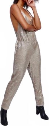Free People Sequin Jumpsuit - Petite In Silver