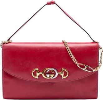 Gucci Pre-owned Zumi Satchel - Dames - Vintage Schoudertas - Rood - ONE Size - Leer - Vintage
