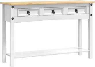vidaXL Mesa Auxiliar Corona 114 X 34,5 X 73 Cm Madera De Pino Macizo Vidaxl