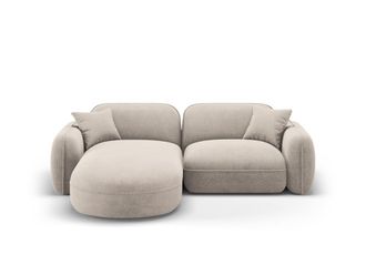 CXL by Christian Lacroix Sof&aacute; esquinero modular izquierdo 3 plazas de terciopelo beige oscuro