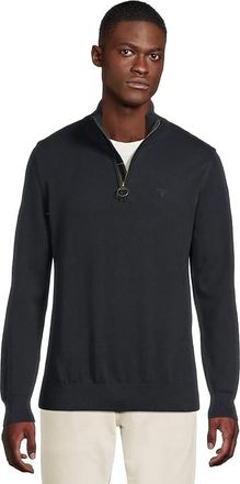 Barbour Cotton Half Zip Knitted Jumper Mens Sweater Navy : 2XL