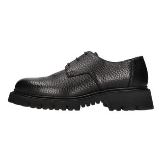 Doucal's Lage schoenen - Heren - Veterschoenen - Zwart - 41 EU - Leer - Schoenen