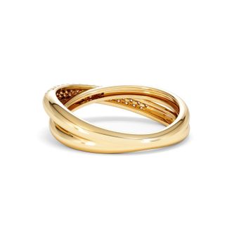 The Diamond Store Crossover Set Lab Diamond Pave Ring 0.35ct in18K Gold Vermeil