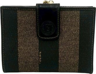 Fendi Brown Khaki Pvc Leather Wallet (Bi-Fold) (Pre-Owned)