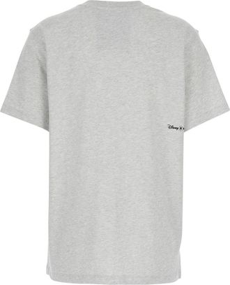 Coperni Womens Grey Crew Neck T-Shirt With Front Print Organic Cotton T-Shirts & Jerseys