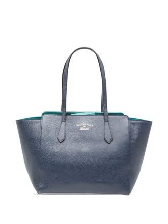 Gucci 2000-2015 Medium Leather Swing tote bag - Blue