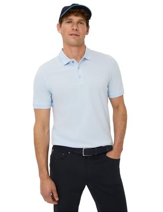 Brax Poloshirt Brax lichtblauw korte mouw normale fit katoen