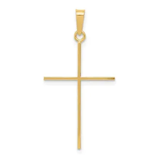 Diamond2Deal 14k Yellow Gold Cross Pendant