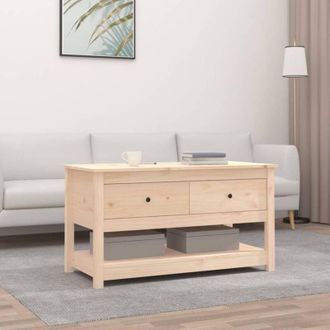 vidaXL Tavolino da Salotto 102x49x55 cm in Legno Massello di Pino - Vidaxl