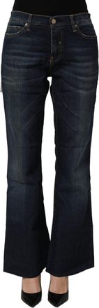 Two Women In The World Washed Mid-Waisted Fla Casual Womens Jeans (Pre-Owned)
