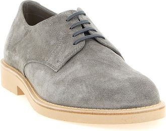 Brunello Cucinelli Mens Gray Leather Oxfords And Derbies Shoe