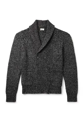 Altea Shawl-Collar Double-Breasted Knitted Cardigan