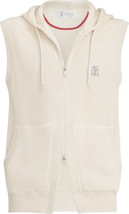 Brunello Cucinelli Cotton knit vest in White at Nordstrom, Size Xx-Large Eu