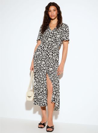 Vero Moda Womens Tie-cord flowy button-up maxi dress