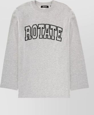 Rotate long sleeve crew neck womens top