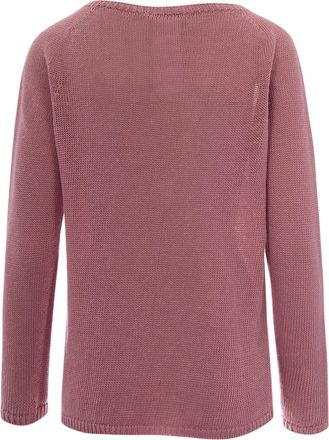 Max Mara Womens Knit Jumper Antique Rose Linen Jumpers Sweater