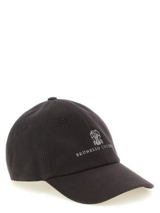 Brunello Cucinelli Logo-Embroidered Cotton Baseball Cap - Gray