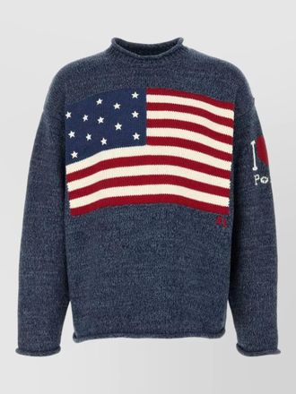 Polo Ralph Lauren cotton sweater american flag heart motif