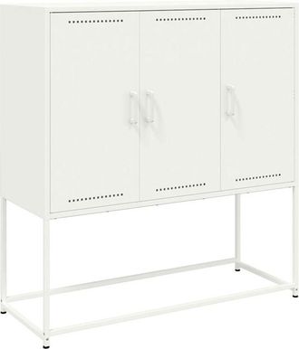 vidaXL Highboard White 100.5x39x107 cm Steel Vidaxl